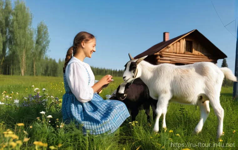 농촌관광지도사와 지속 가능한 관광 - **"A wholesome and picturesque scene of a family enjoying authentic farm life in the Russian country...